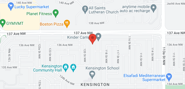 map of 13604 119 ST NW